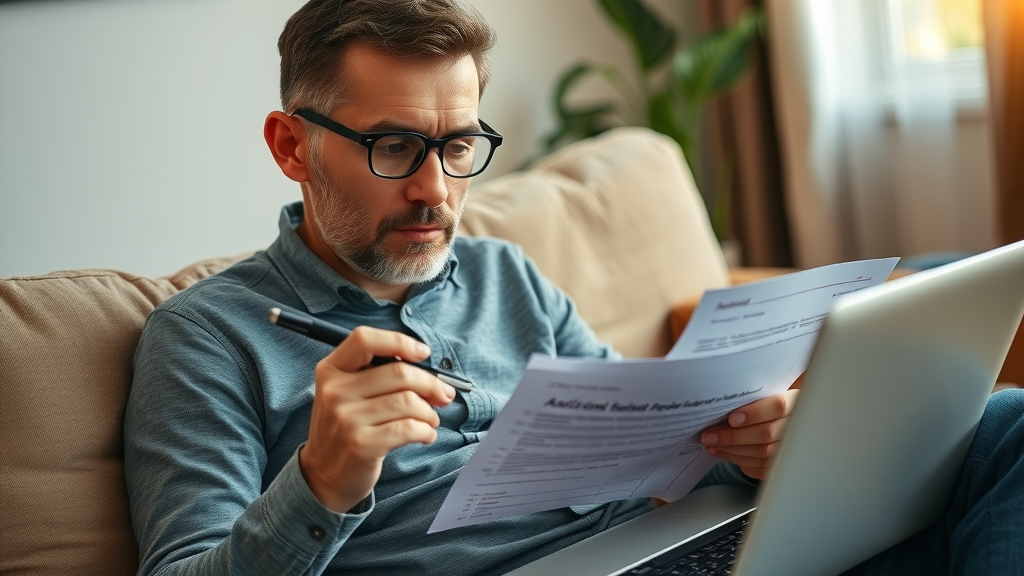 Car accident legal advice - Organized accident victim making checklist after crash