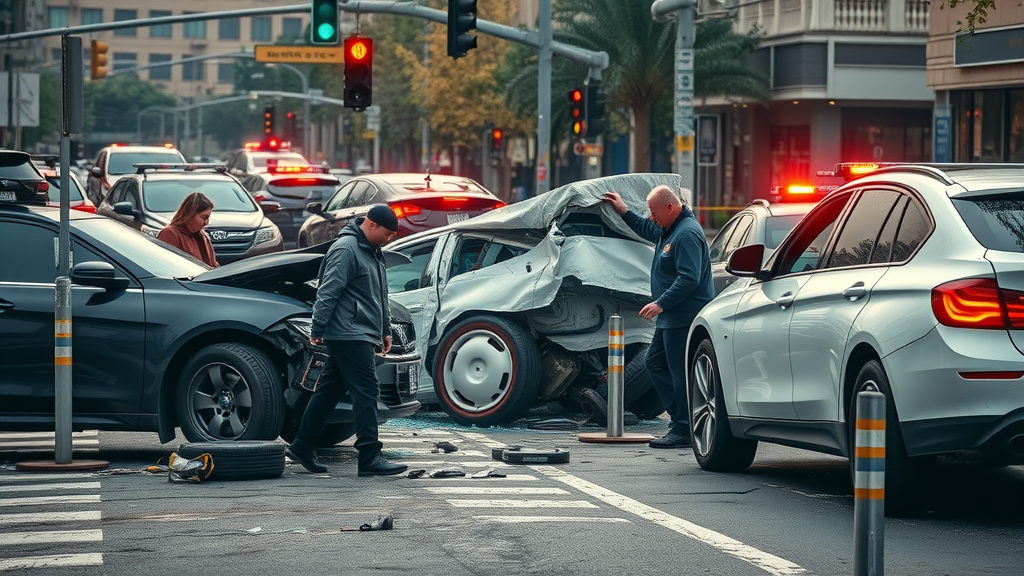 car accident reconstruction investigators at urban intersection mill plain southeast mill plain boulevard police department