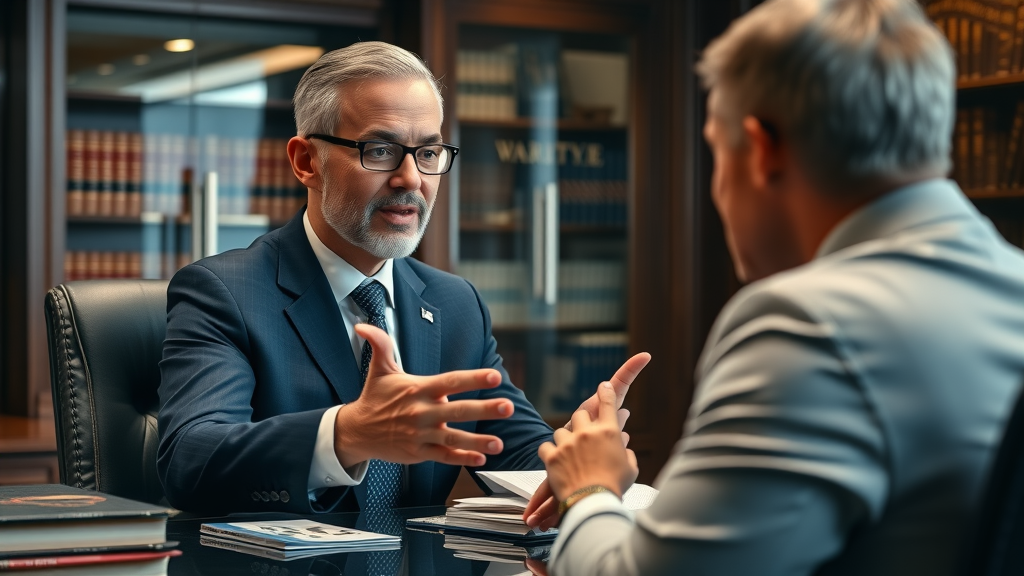 professional maritime lawyer consulting with client in a law office, Jones Act and offshore injury lawyer in Louisiana